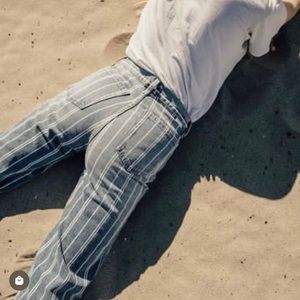 Boyish Kirby Stripe Straight Leg Jean- Indigo